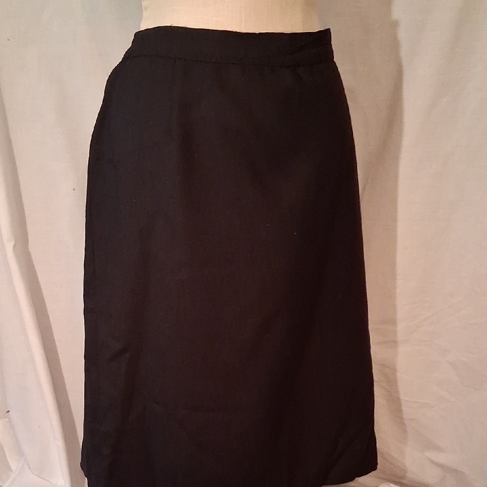 Giorgio Sant Angelo classic black straight  wool skirt-sz 18